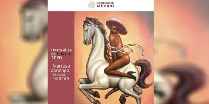 Demandar a pintor por cartel en el cual Zapata usa zapatilla de tacon