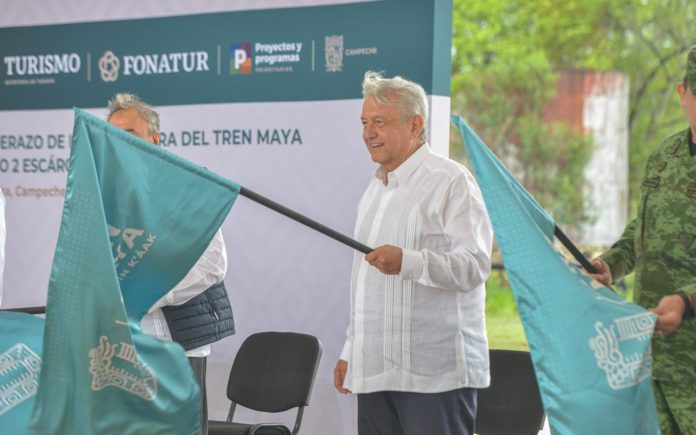 López da banaderazó a tramo 2 del Tren Maya López da banaderazó a tramo 2 del Tren Maya