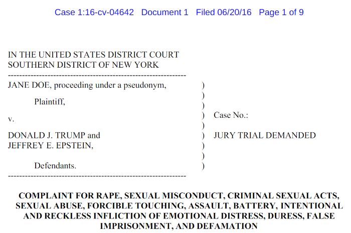 Anonymous exhibe a Trump y Epstein