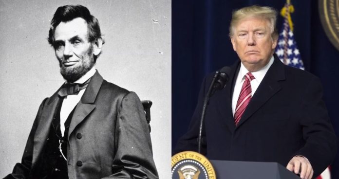 Trump se vuelve a comparara con Lincoln Trump se vuelve a comparara con Lincoln