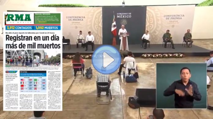 AMLO hace el oso
