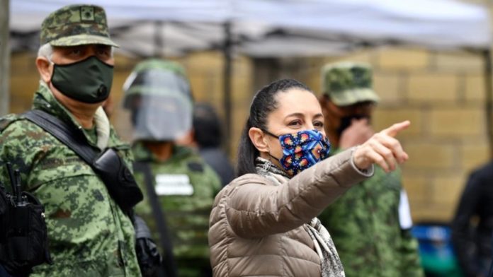 Claudia Sheinbaum y cuartel de la guardia nacional