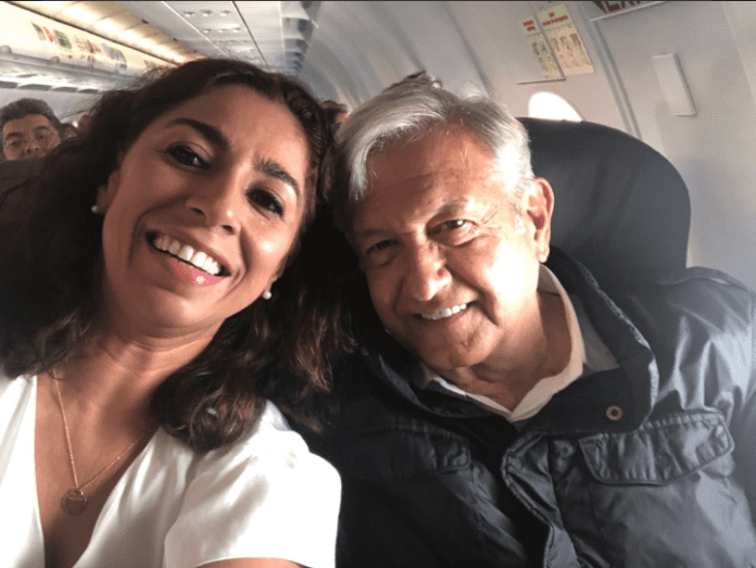 Marybel Villegas Canché y AMLO
