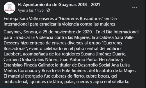 Insensible alcaldesa de Sonora