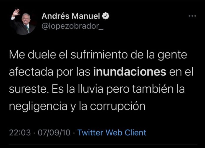 Tuit AMLO 2010