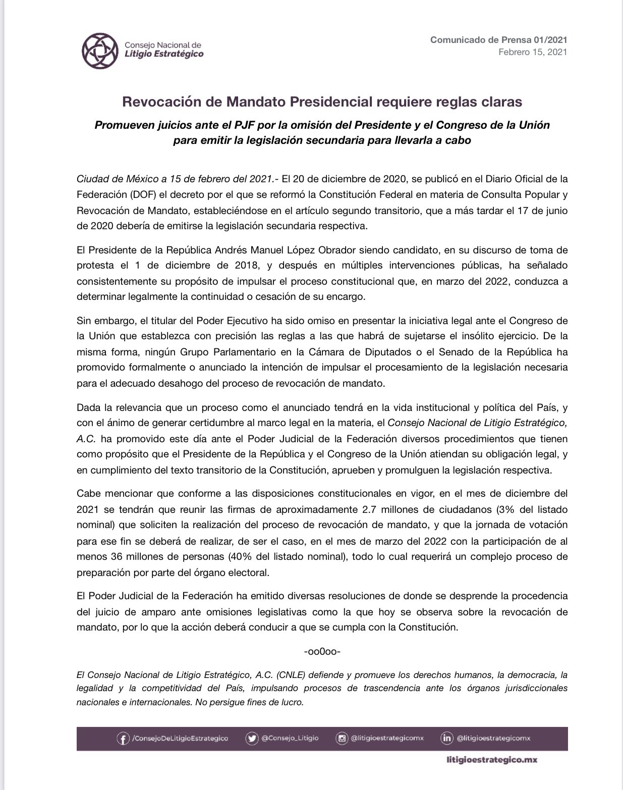 Olvidan publicar leyes sobre revocación de mandato