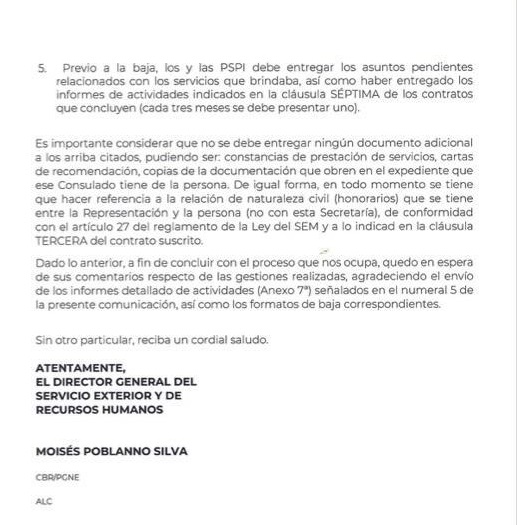 SRE planeó despedir a empleados
