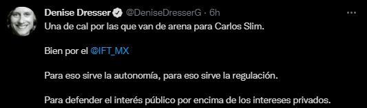 Dresser celebra decisión contra Slim
