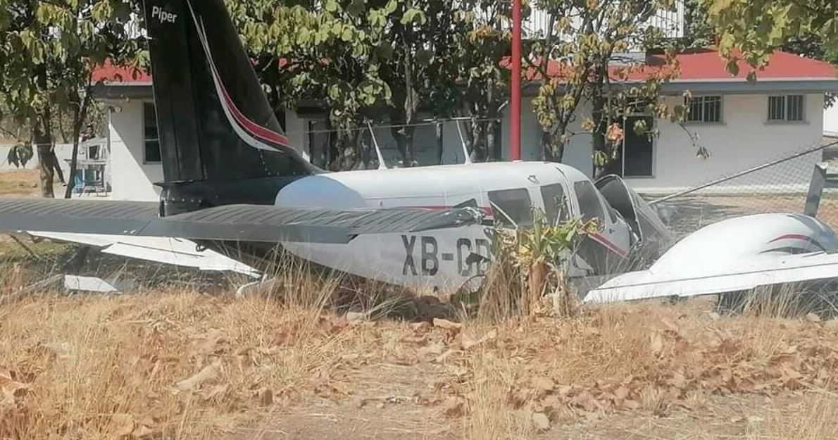 Avión en el que se accidentó Geraldine Ponce